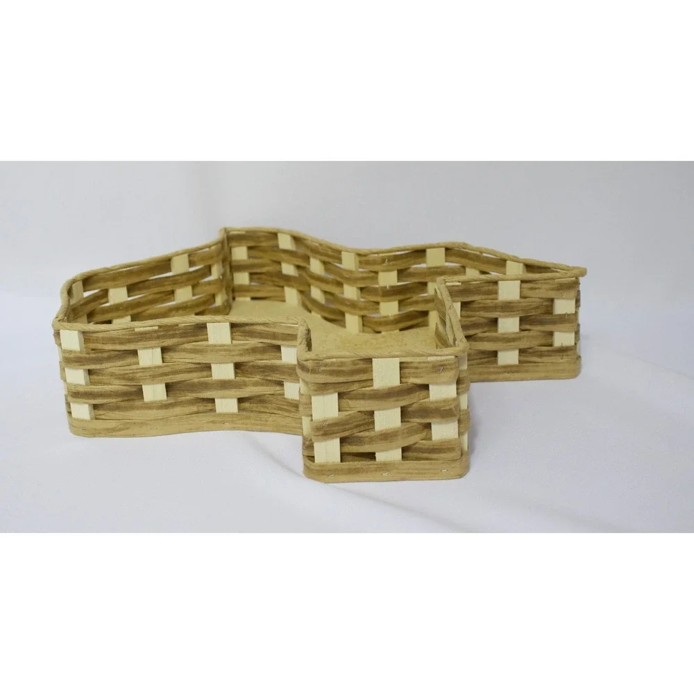 Texas State Shaped Woven Wicker Basket Tray Cork‎ Bottom 16